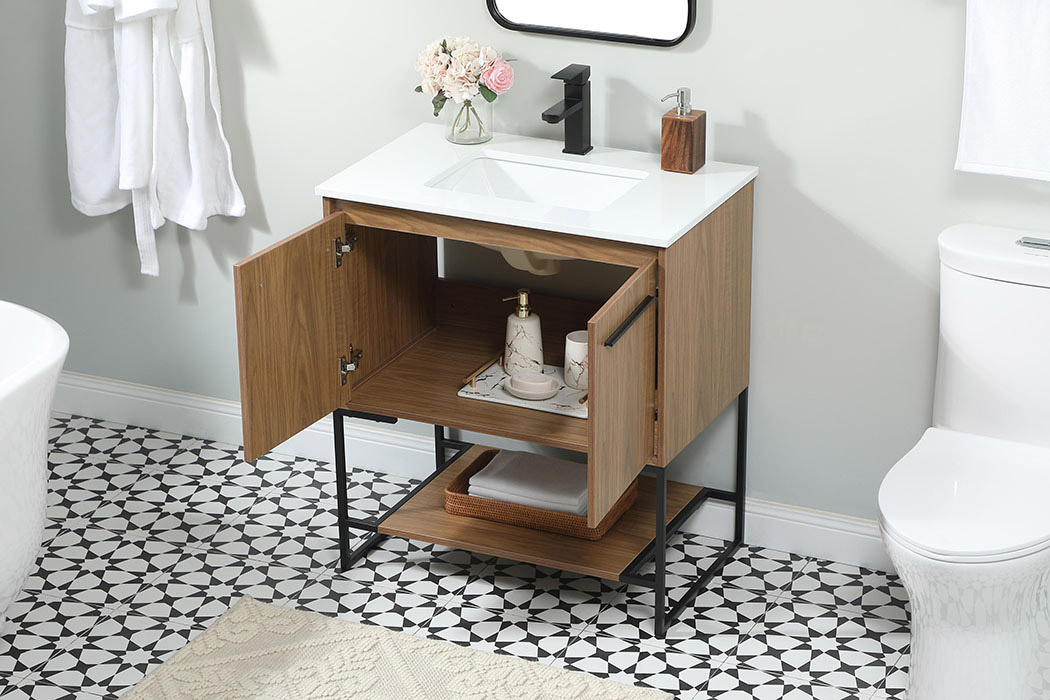 Elegant Bathroom Vanity - Walnut Brown (VF42530WB)