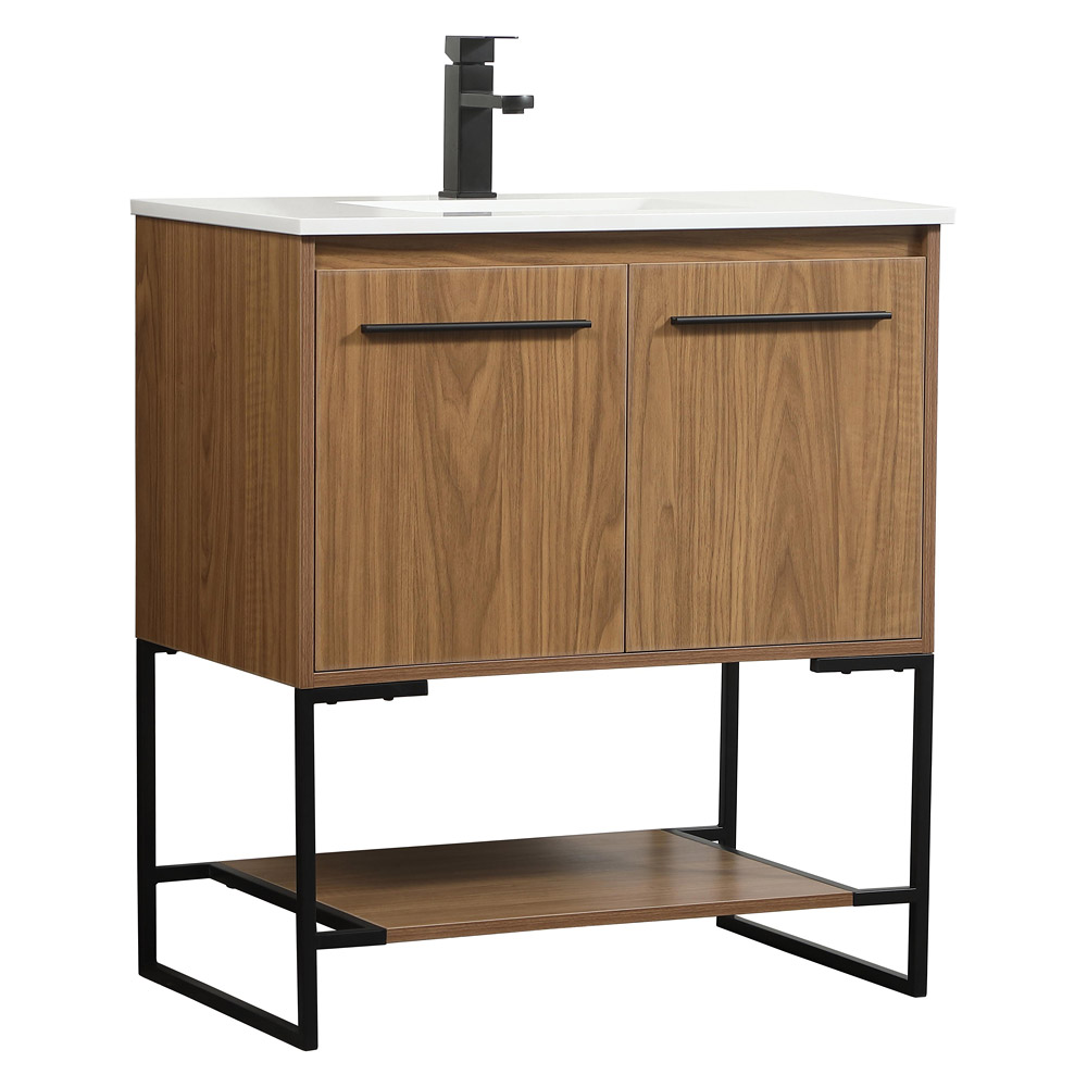 Elegant Bathroom Vanity - Walnut Brown (VF42530WB)