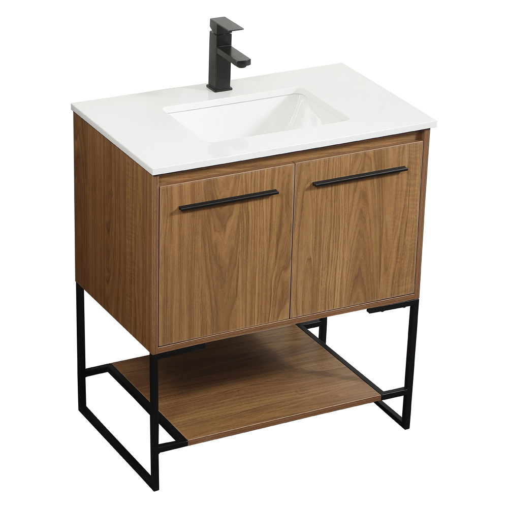 Elegant Bathroom Vanity - Walnut Brown (VF42530WB)