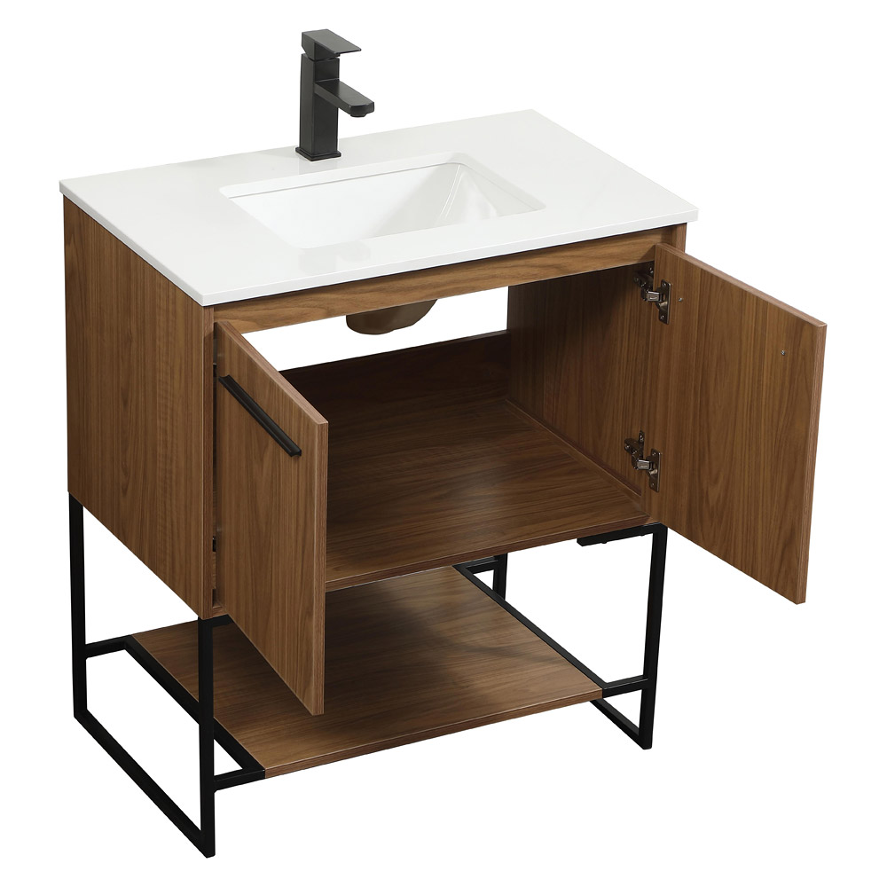 Elegant Bathroom Vanity - Walnut Brown (VF42530WB)