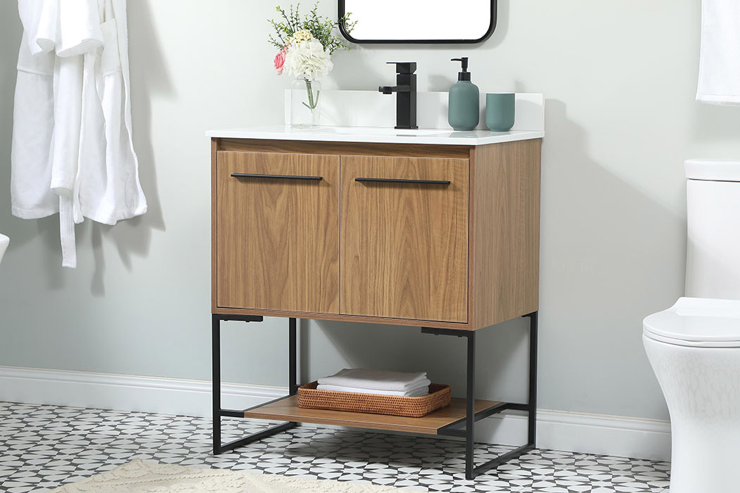 Elegant Bathroom Vanity - Walnut Brown (VF42530WB-BS)