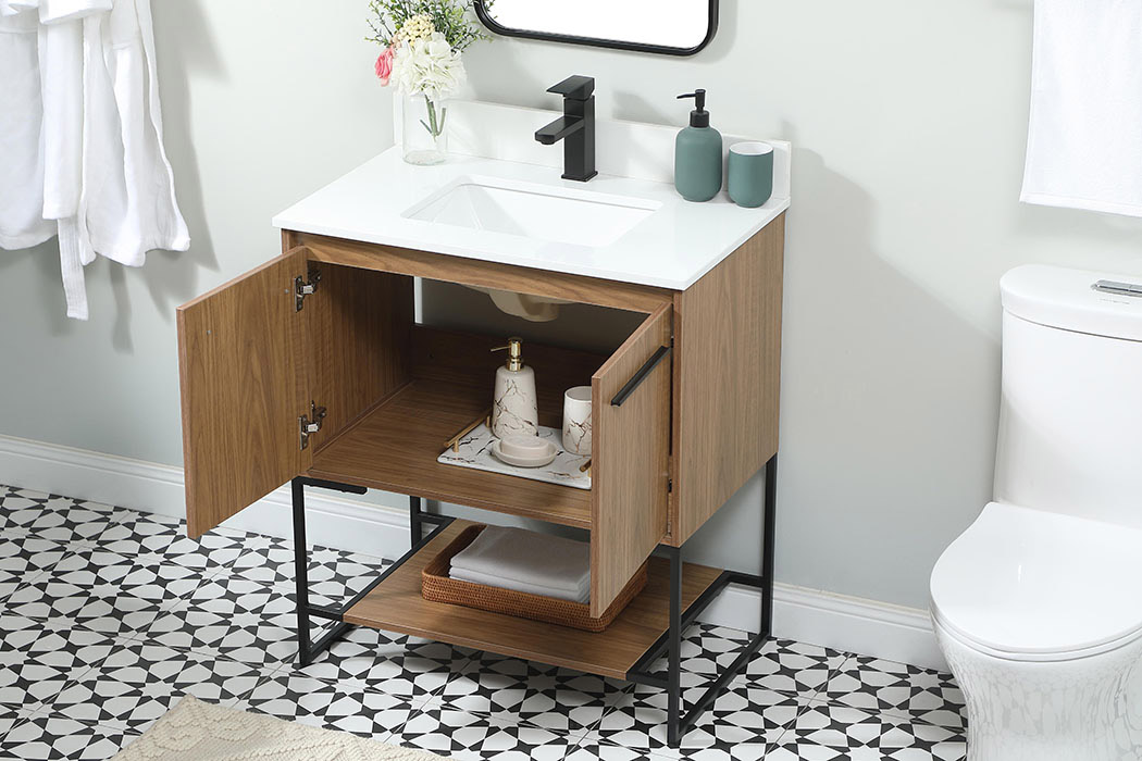 Elegant Bathroom Vanity - Walnut Brown (VF42530WB-BS)