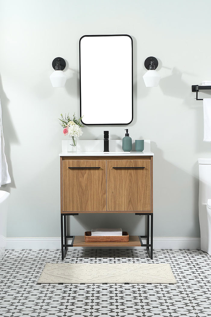 Elegant Bathroom Vanity - Walnut Brown (VF42530WB-BS)