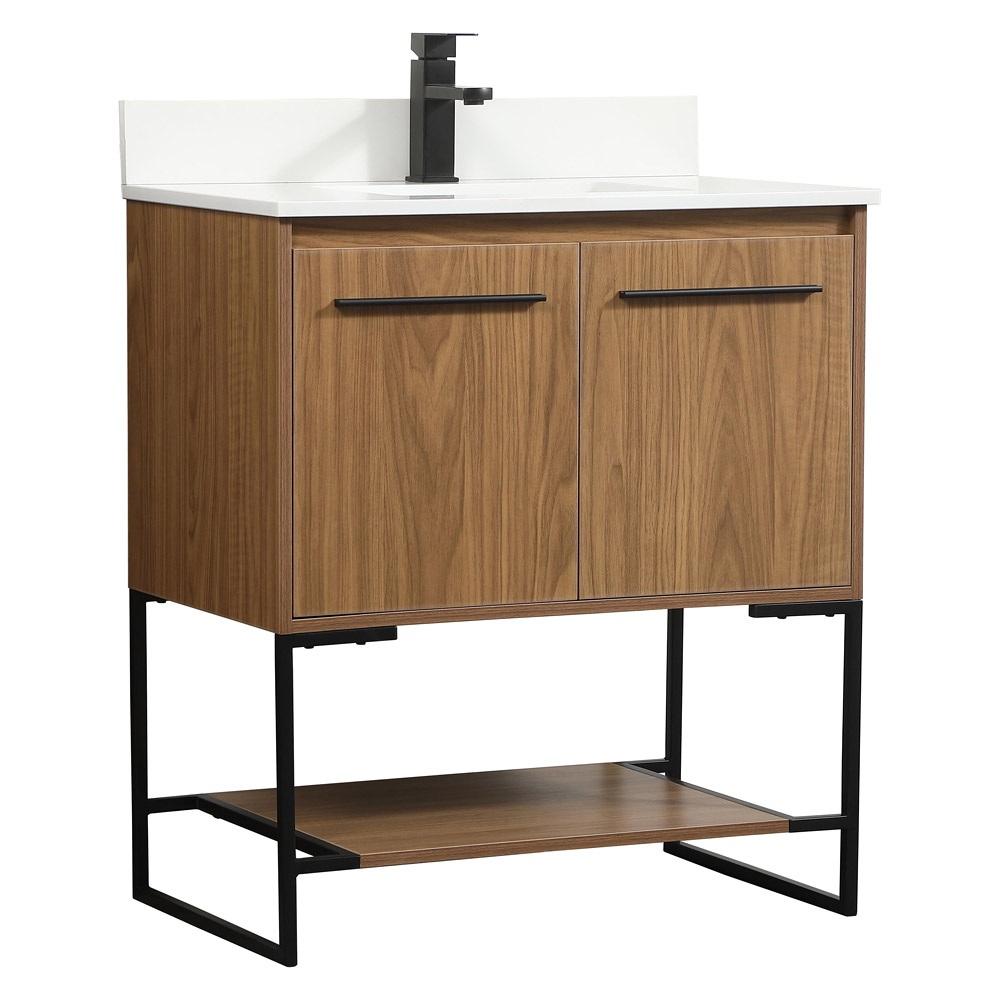 Elegant Bathroom Vanity - Walnut Brown (VF42530WB-BS)