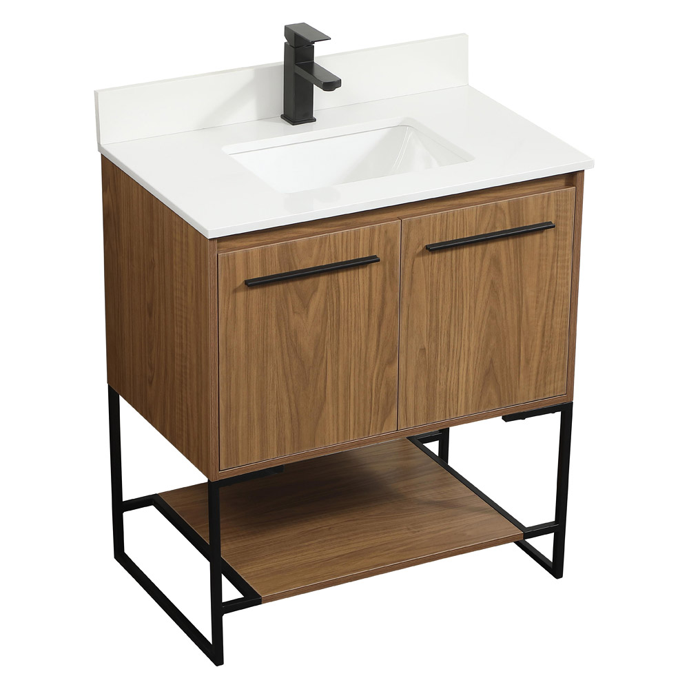 Elegant Bathroom Vanity - Walnut Brown (VF42530WB-BS)