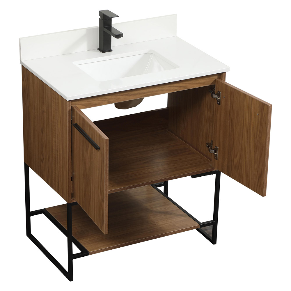 Elegant Bathroom Vanity - Walnut Brown (VF42530WB-BS)