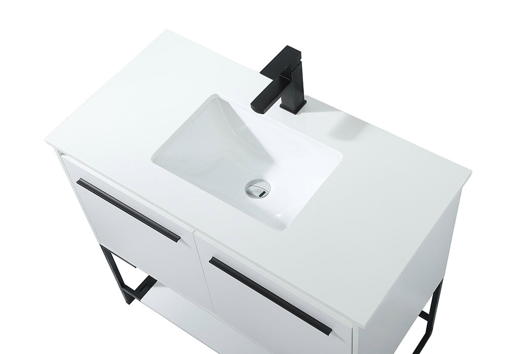 Elegant Bathroom Vanity - White (VF42536MWH)