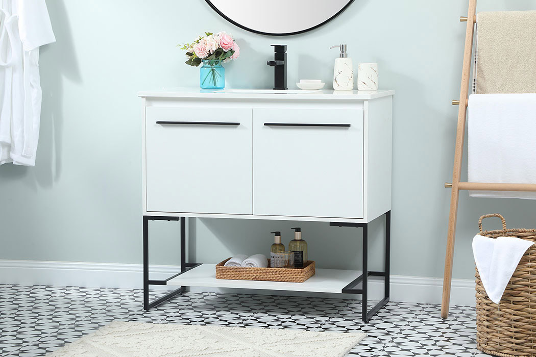 Elegant Bathroom Vanity - White (VF42536MWH)