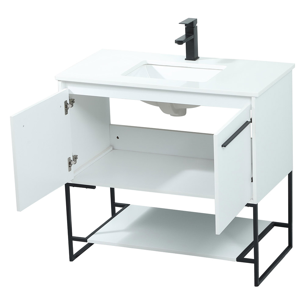 Elegant Bathroom Vanity - White (VF42536MWH)