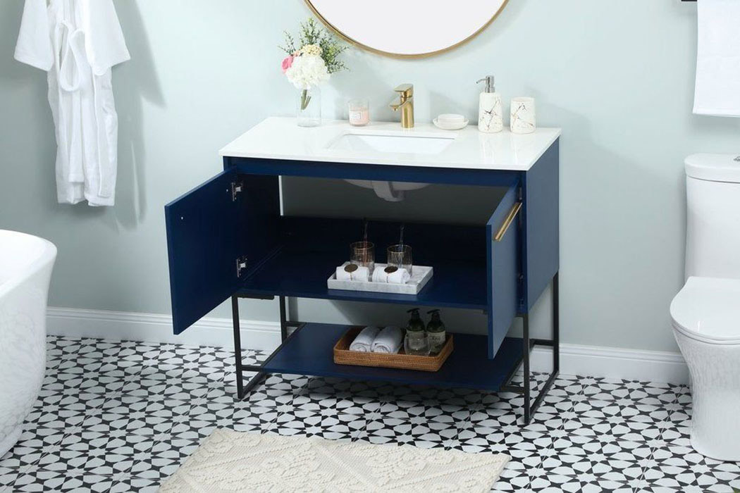 Elegant Bathroom Vanity - Blue (VF42540MBL)