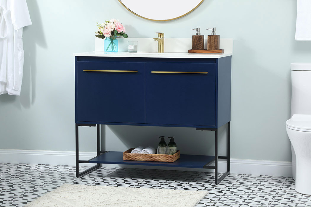 Elegant Bathroom Vanity - Blue (VF42540MBL-BS)