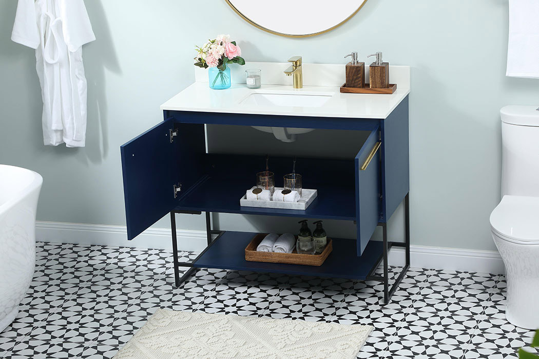 Elegant Bathroom Vanity - Blue (VF42540MBL-BS)