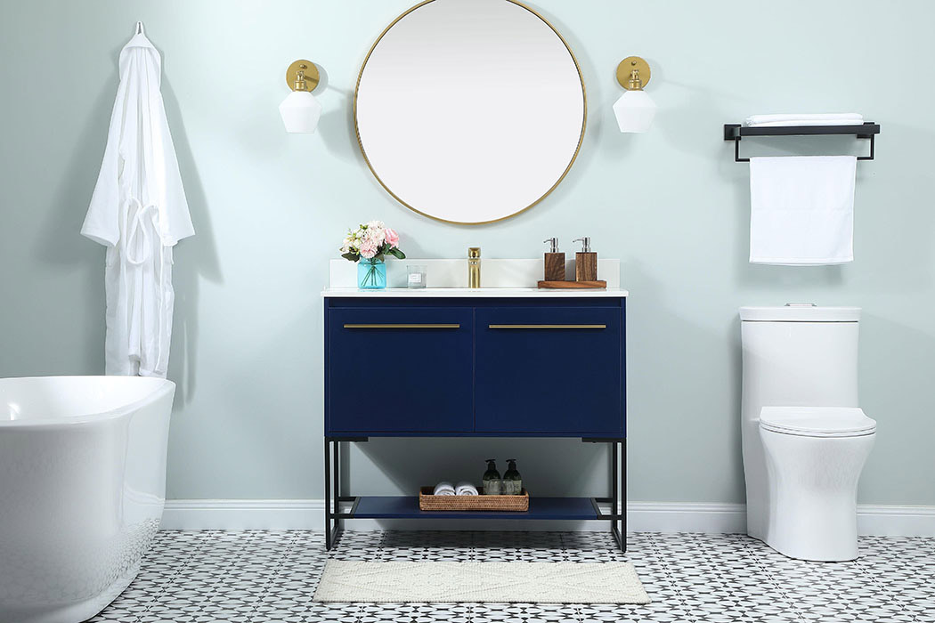 Elegant Bathroom Vanity - Blue (VF42540MBL-BS)