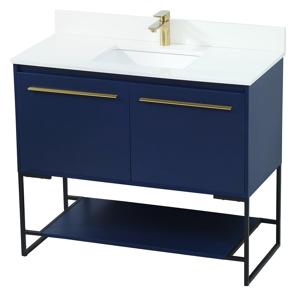 Elegant Bathroom Vanity - Blue (VF42540MBL-BS)