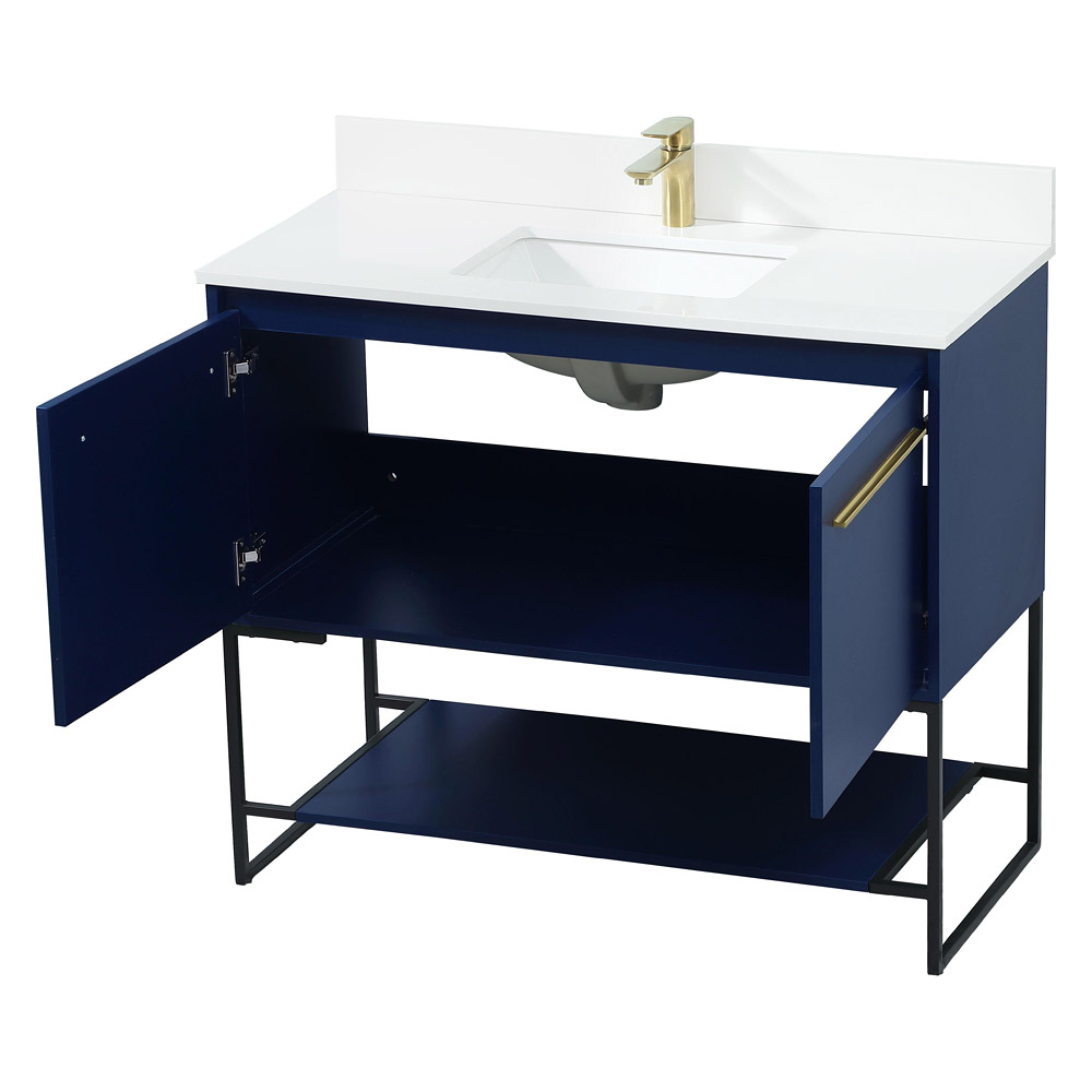 Elegant Bathroom Vanity - Blue (VF42540MBL-BS)