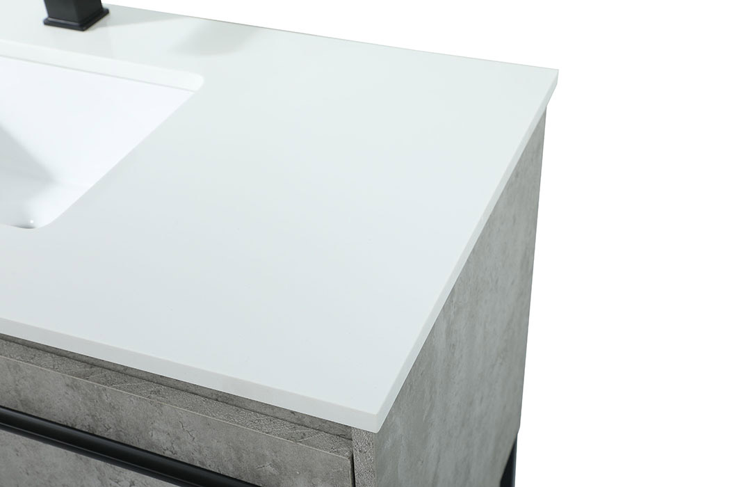 Elegant Bathroom Vanity - Concrete Gray (VF42540MCG)