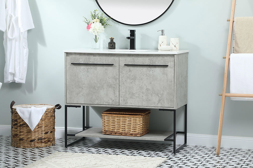 Elegant Bathroom Vanity - Concrete Gray (VF42540MCG)