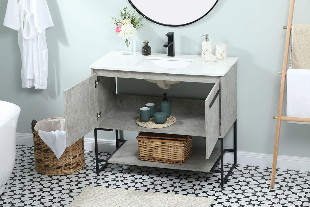 Elegant Bathroom Vanity - Concrete Gray (VF42540MCG)