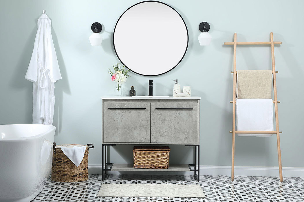 Elegant Bathroom Vanity - Concrete Gray (VF42540MCG)