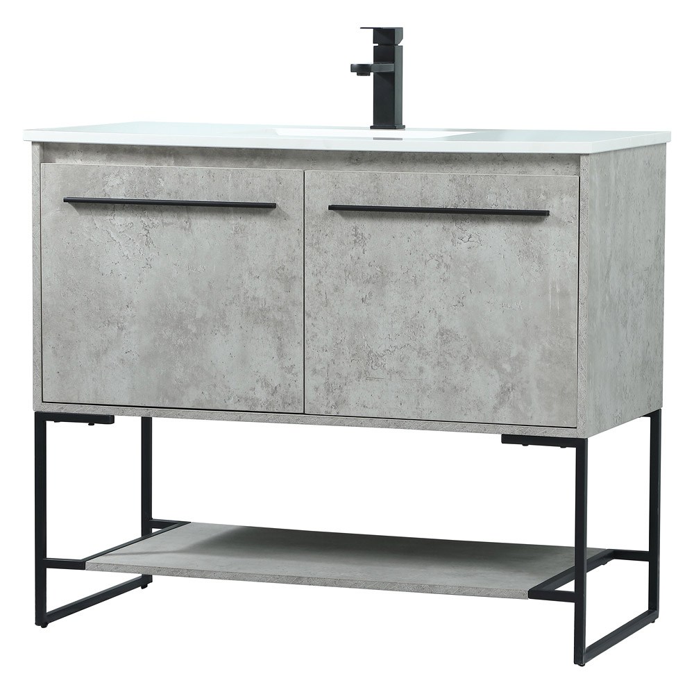 Elegant Bathroom Vanity - Concrete Gray (VF42540MCG)