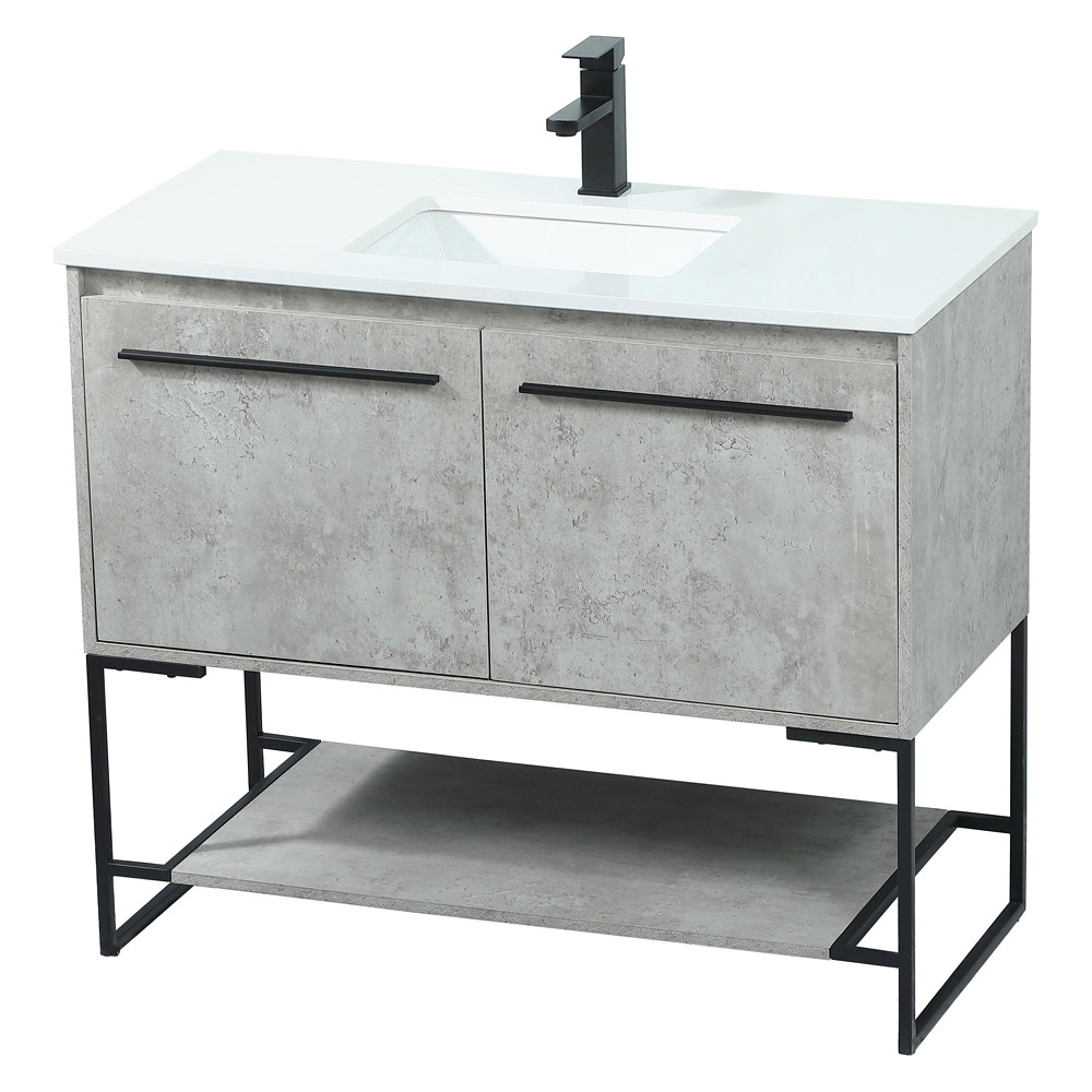 Elegant Bathroom Vanity - Concrete Gray (VF42540MCG)