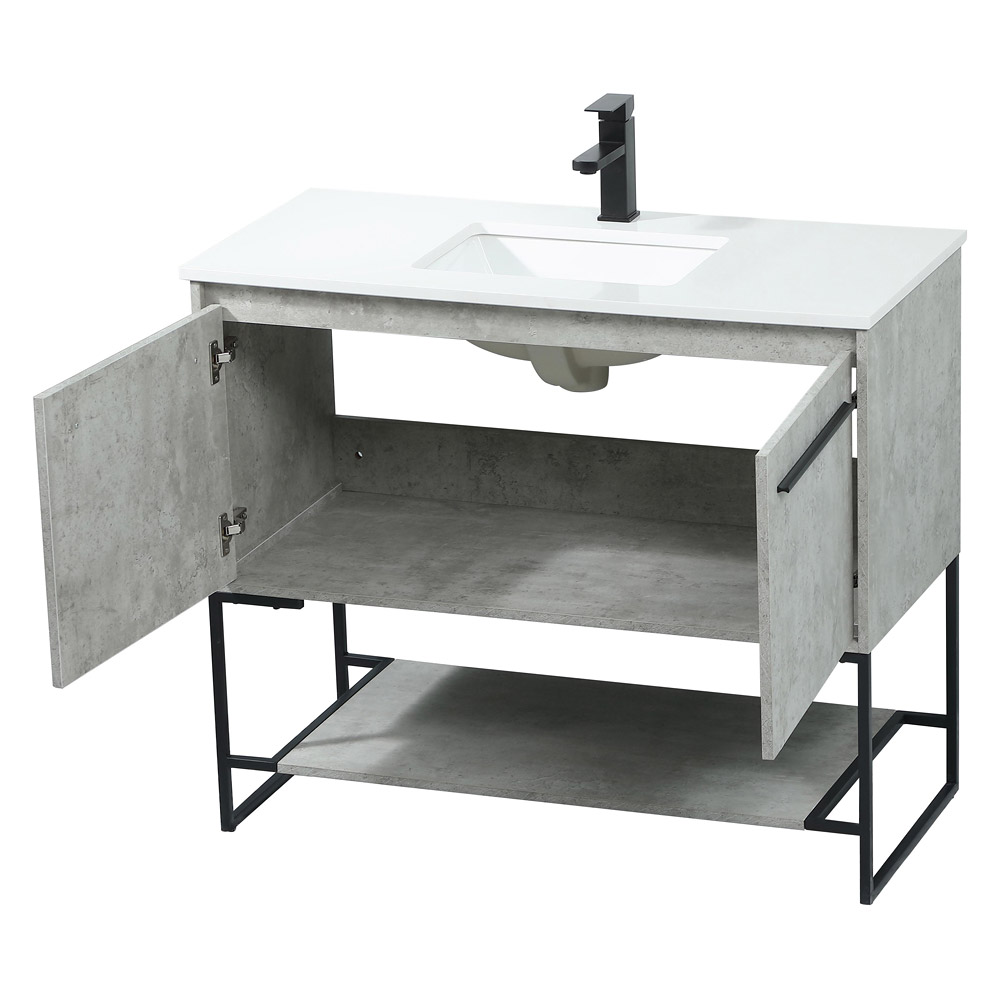 Elegant Bathroom Vanity - Concrete Gray (VF42540MCG)