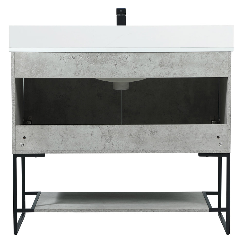 Elegant Bathroom Vanity - Concrete Gray (VF42540MCG-BS)