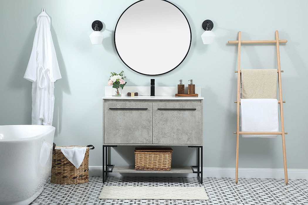 Elegant Bathroom Vanity - Concrete Gray (VF42540MCG-BS)