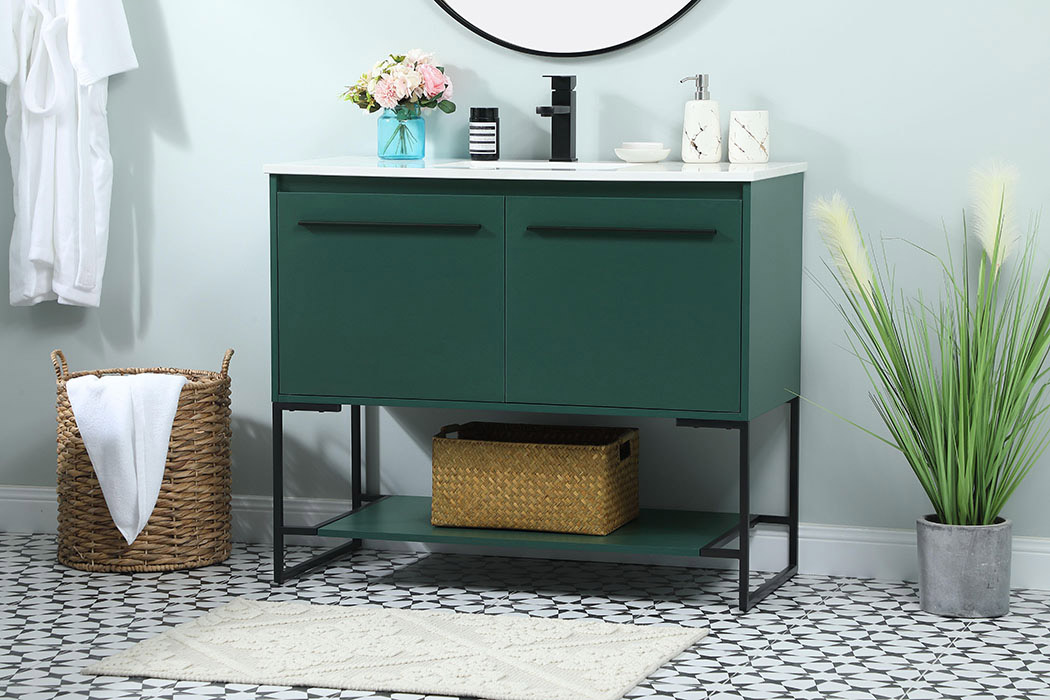 Elegant Bathroom Vanity - Green (VF42540MGN)