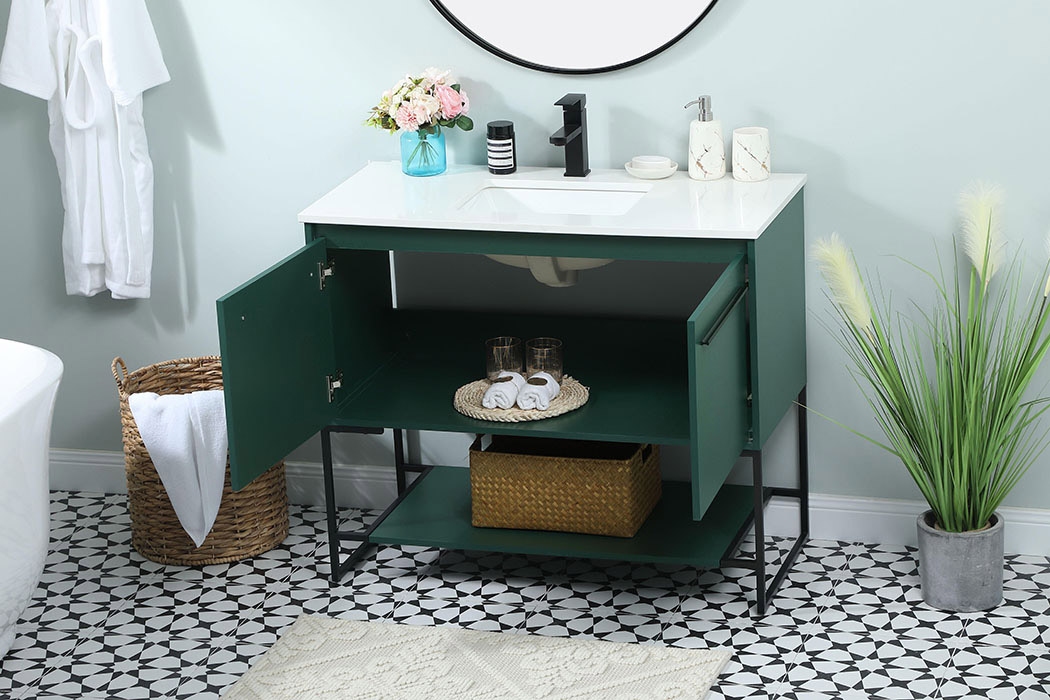 Elegant Bathroom Vanity - Green (VF42540MGN)