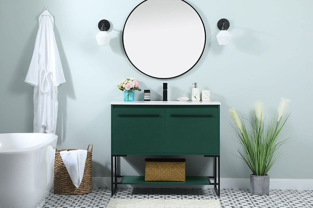 Elegant Bathroom Vanity - Green (VF42540MGN)