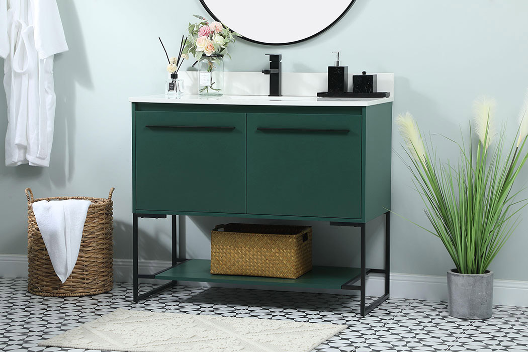 Elegant Bathroom Vanity - Green (VF42540MGN-BS)