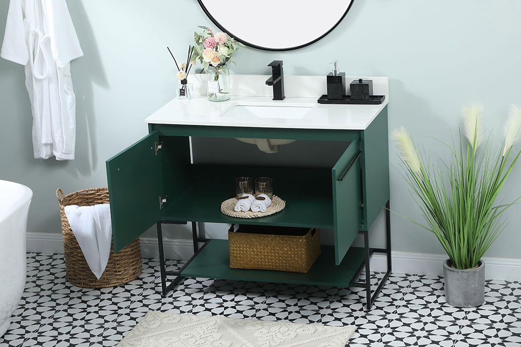 Elegant Bathroom Vanity - Green (VF42540MGN-BS)