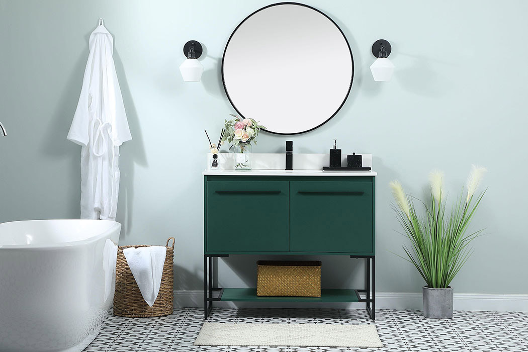 Elegant Bathroom Vanity - Green (VF42540MGN-BS)