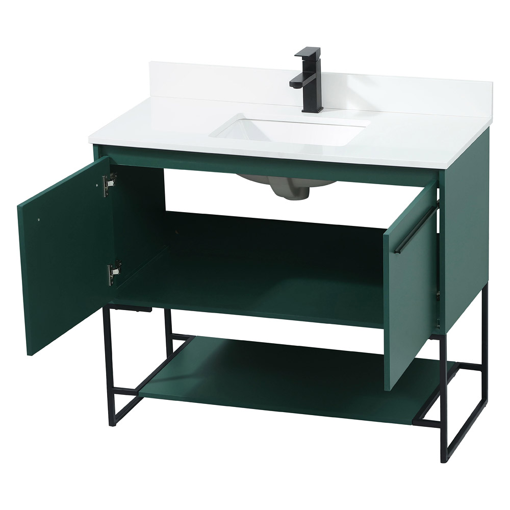 Elegant Bathroom Vanity - Green (VF42540MGN-BS)