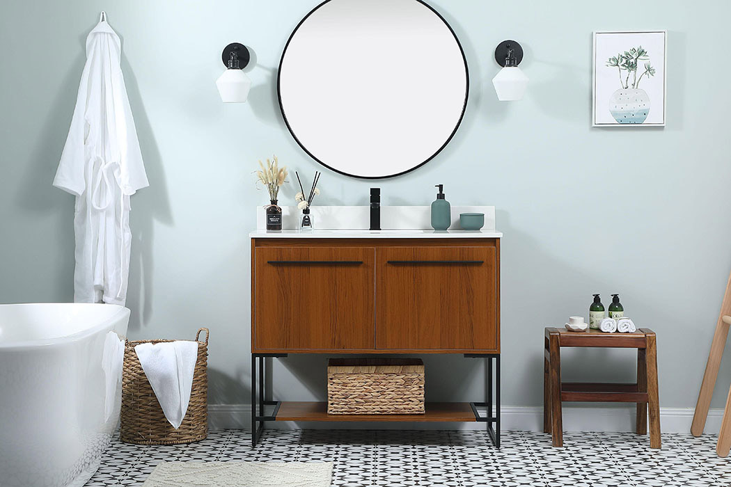 Elegant Bathroom Vanity - Teak (VF42540MTK-BS)