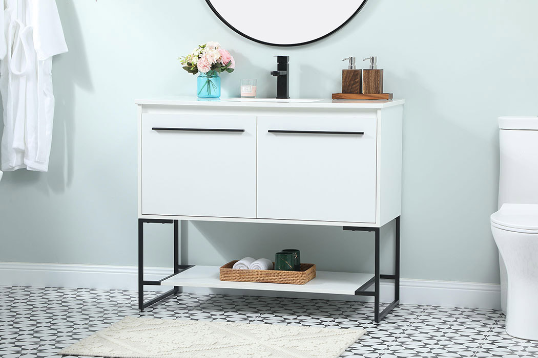 Elegant Bathroom Vanity - White (VF42540MWH)