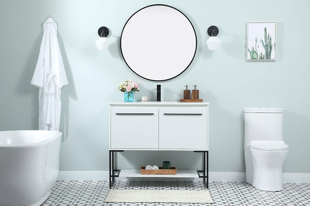 Elegant Bathroom Vanity - White (VF42540MWH)