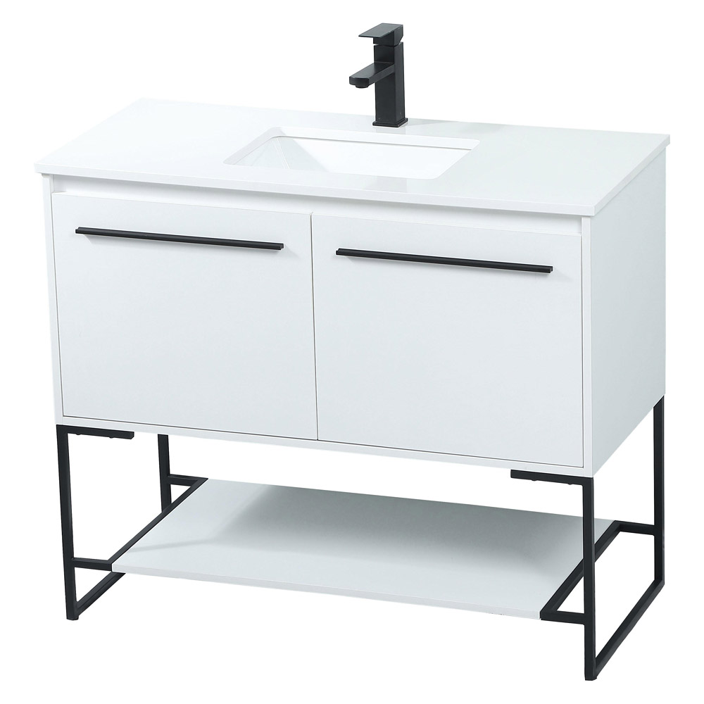 Elegant Bathroom Vanity - White (VF42540MWH)