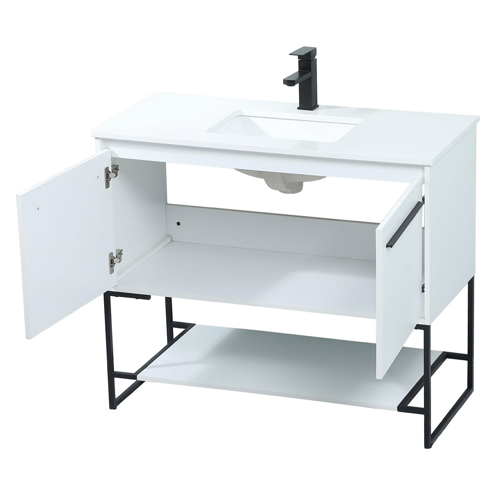 Elegant Bathroom Vanity - White (VF42540MWH)