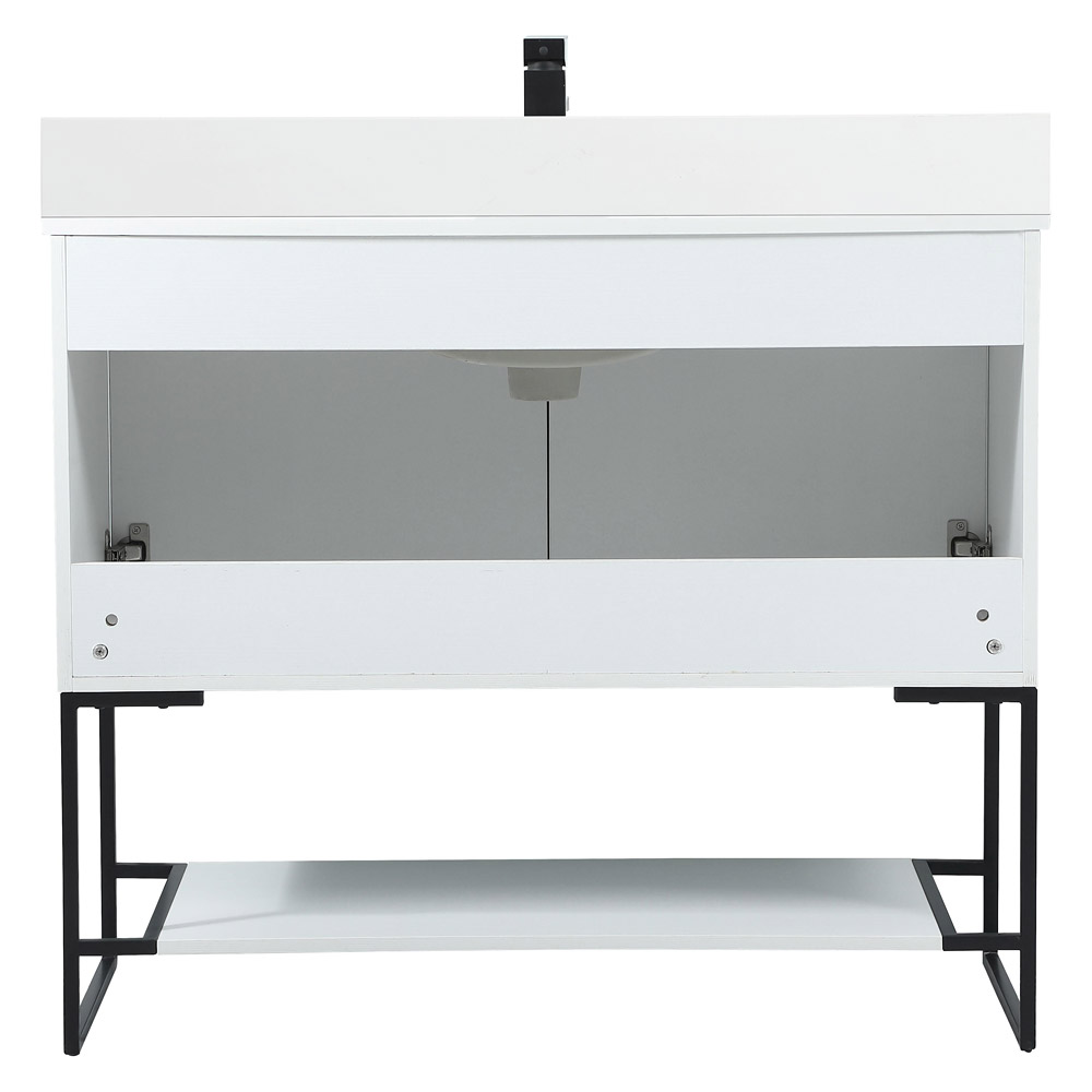 Elegant Bathroom Vanity - White (VF42540MWH-BS)