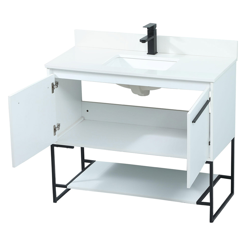 Elegant Bathroom Vanity - White (VF42540MWH-BS)