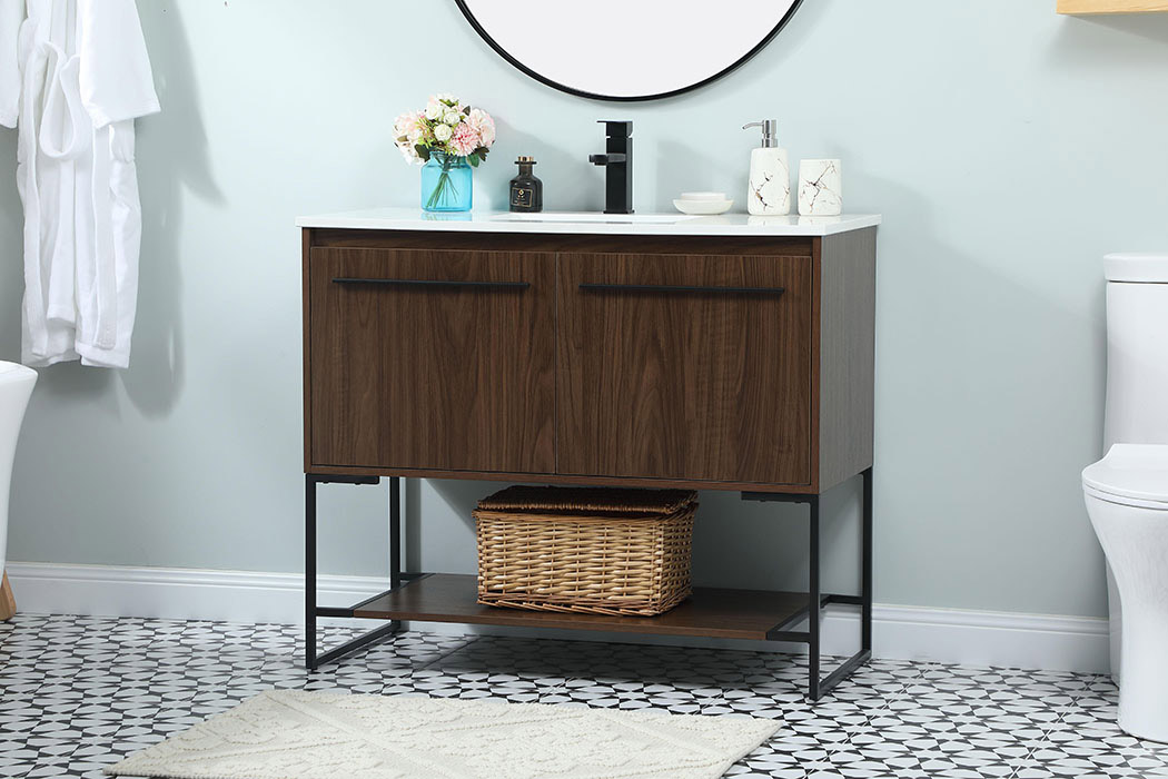 Elegant Bathroom Vanity - Walnut (VF42540MWT)