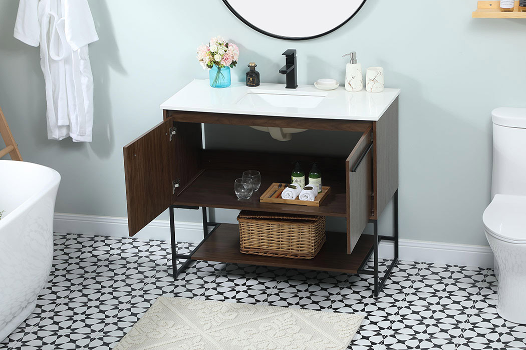 Elegant Bathroom Vanity - Walnut (VF42540MWT)