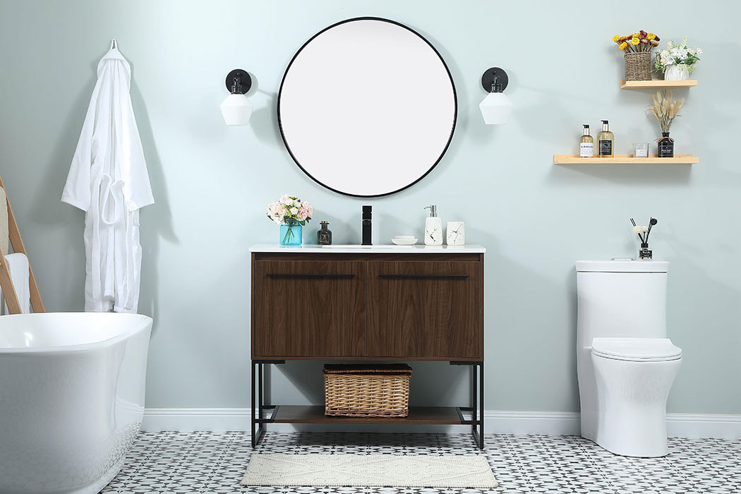 Elegant Bathroom Vanity - Walnut (VF42540MWT)