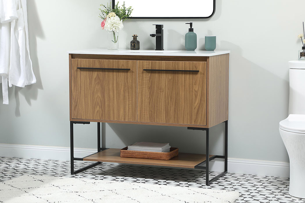 Elegant Bathroom Vanity - Walnut Brown (VF42540WB)