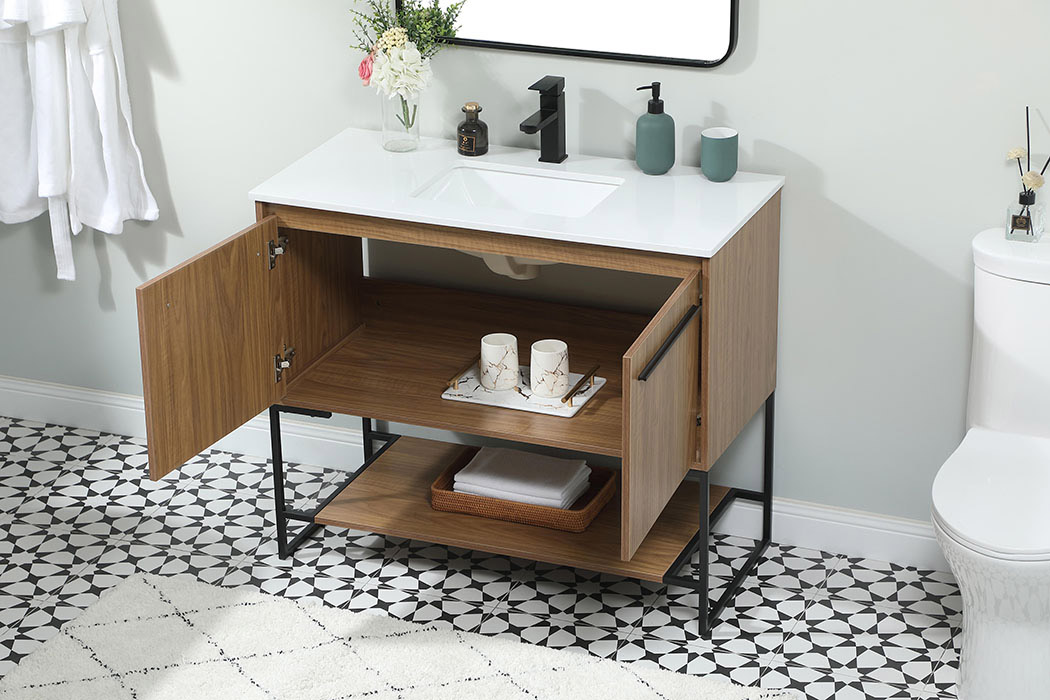 Elegant Bathroom Vanity - Walnut Brown (VF42540WB)