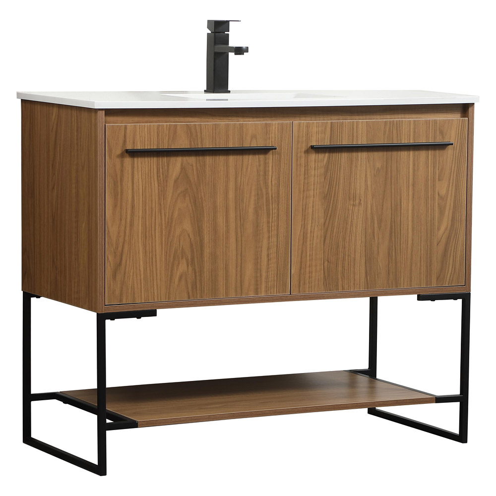 Elegant Bathroom Vanity - Walnut Brown (VF42540WB)