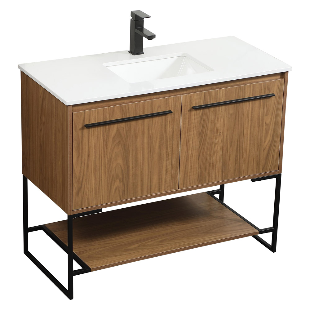 Elegant Bathroom Vanity - Walnut Brown (VF42540WB)