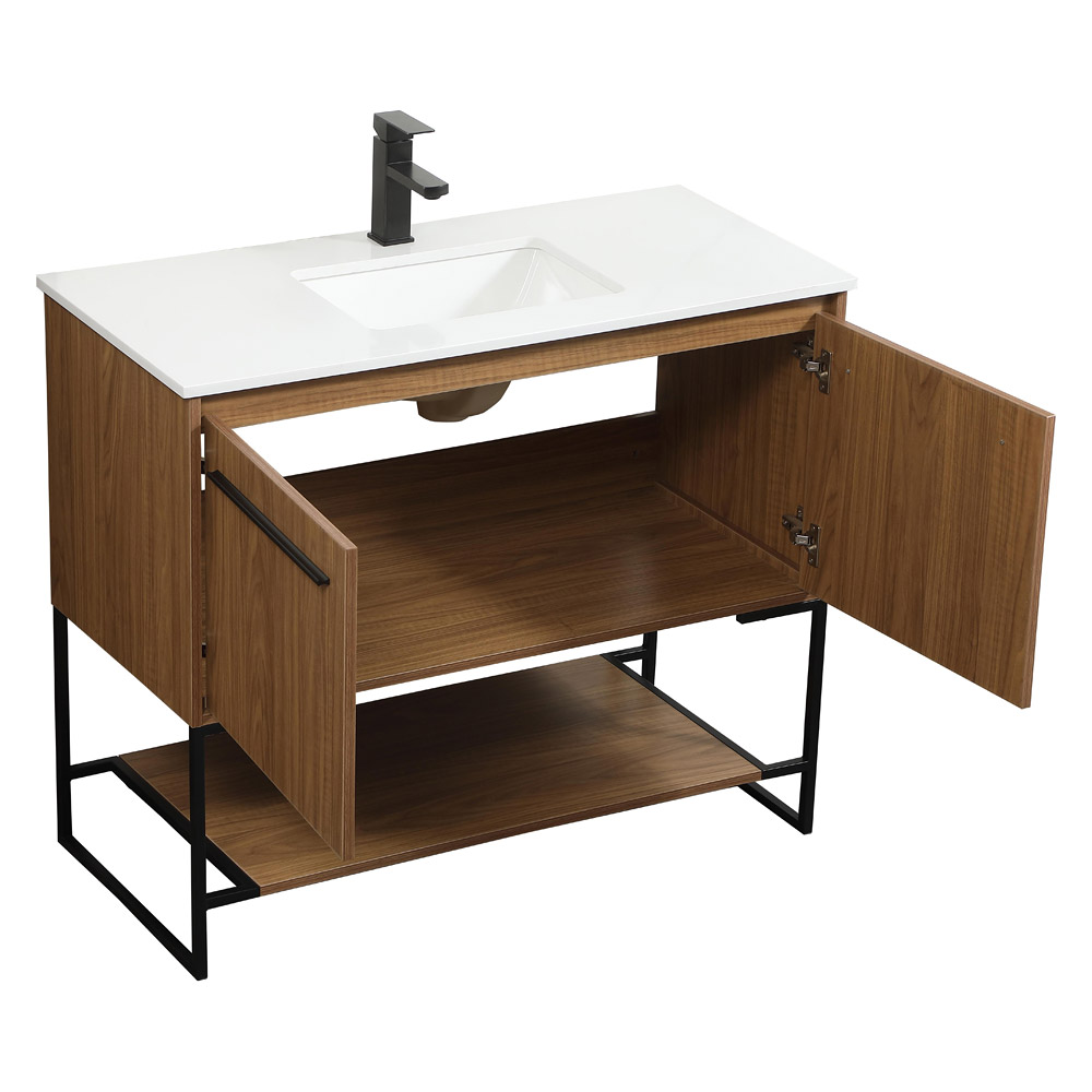 Elegant Bathroom Vanity - Walnut Brown (VF42540WB)